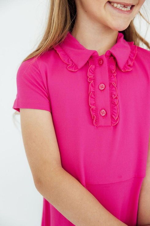 hot-pink-s-s-polo-dress Mila & Rose - Sophia's Style-2
